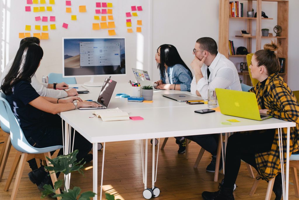 group of people working
