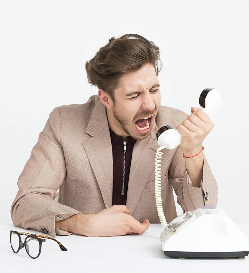 man on telephone